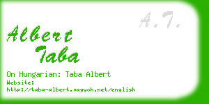 albert taba business card